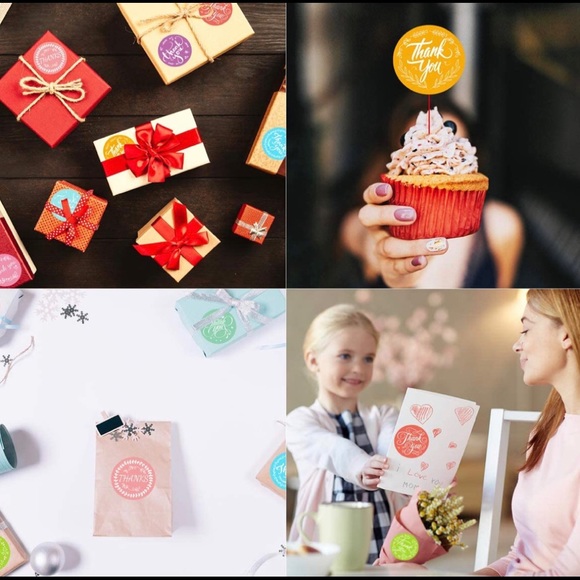 50-60 free gifts! 500 roll thank you stickers colorful posh selling - Picture 2 of 8